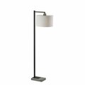 Homeroots Black Metal Floor Lamp14 x 18.5 x 60.75 in. 372731